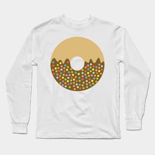 Donut Art Chocolate with Sprinkles Long Sleeve T-Shirt